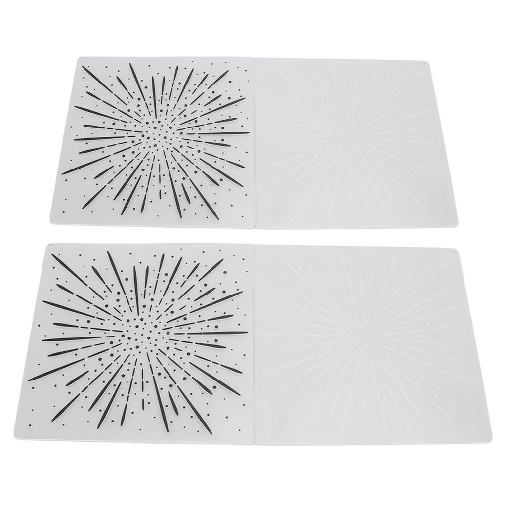 2 шт. Папки для тиснения Пластиковый материал Прозрачный внешний вид Изготовление тисненого шаблона для карты