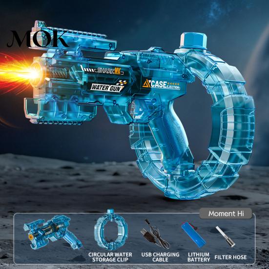 Coolest Electric Water Toy Rechargeable Shooter with 800ml Tank & 32ft Range Full-Auto Splash Outdoor Battle Tot LED Lights Effect Summer for