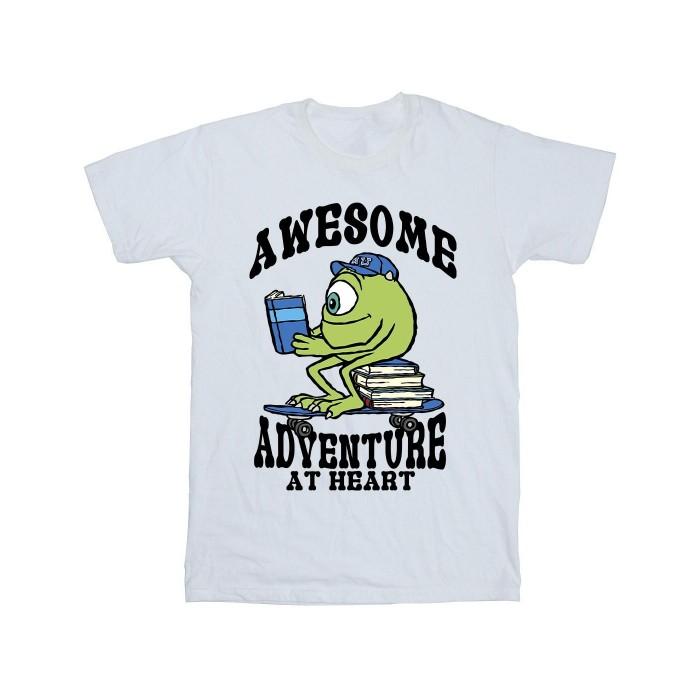 Monsters Inc Mens Reading Awesome Mike Wazowski Cotton T-Shirt