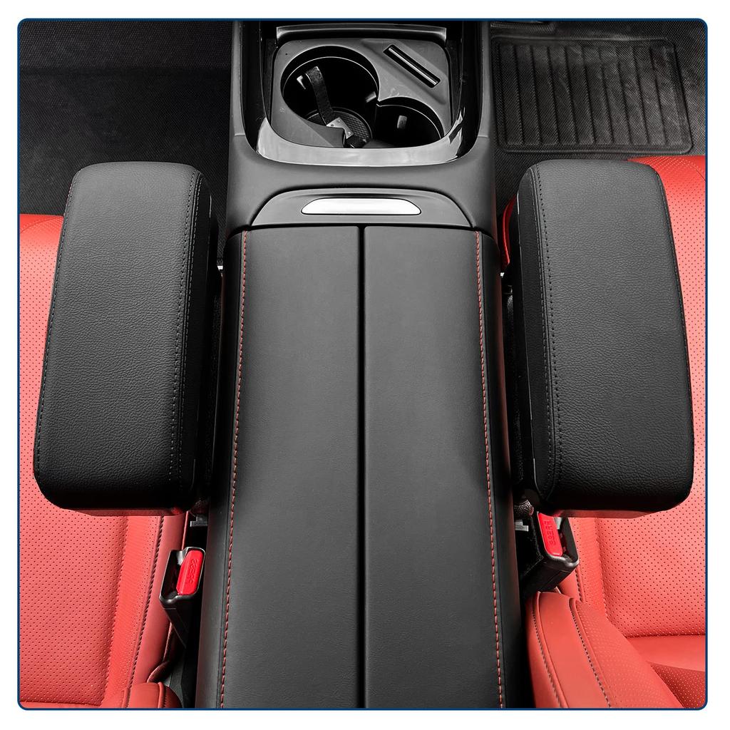 RUIYA Universal Armrest Support Compatible Console Box for Armrest Storage Car Gap Car Storage Pocket with Black Toyota, Box, Armrest, Armrest, (Black