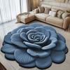 Peony Flower Carpet 3D Visual Flower Non-slip Bottom Floor Mat Absorbent Bathroom Mat