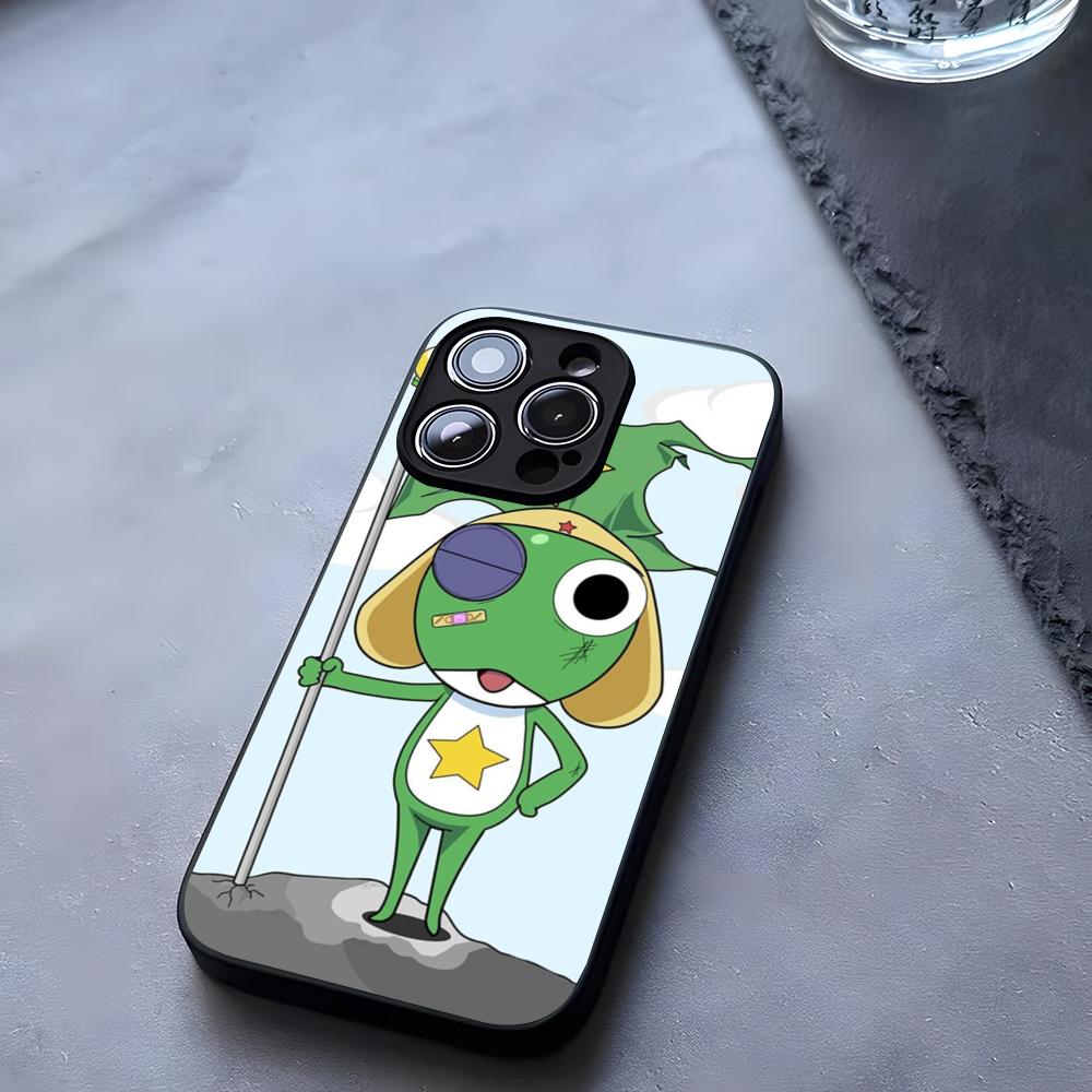 Мультяшный чехол-лягушонок Keroro Gunsou из закаленного стекла для IPhone 17 13 14 16 12 15 11 Pro Max Plus Mini X XR SE2020 Coque