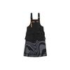 Li Ning American Vintage Mid-Style Loose Twisted Striped Work Dress Women Dresses Black ASKS008-1