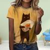 Модная женская футболка с принтом «Meow People», забавная повседневная футболка с круглым вырезом и короткими рукавами, летняя женская футболка