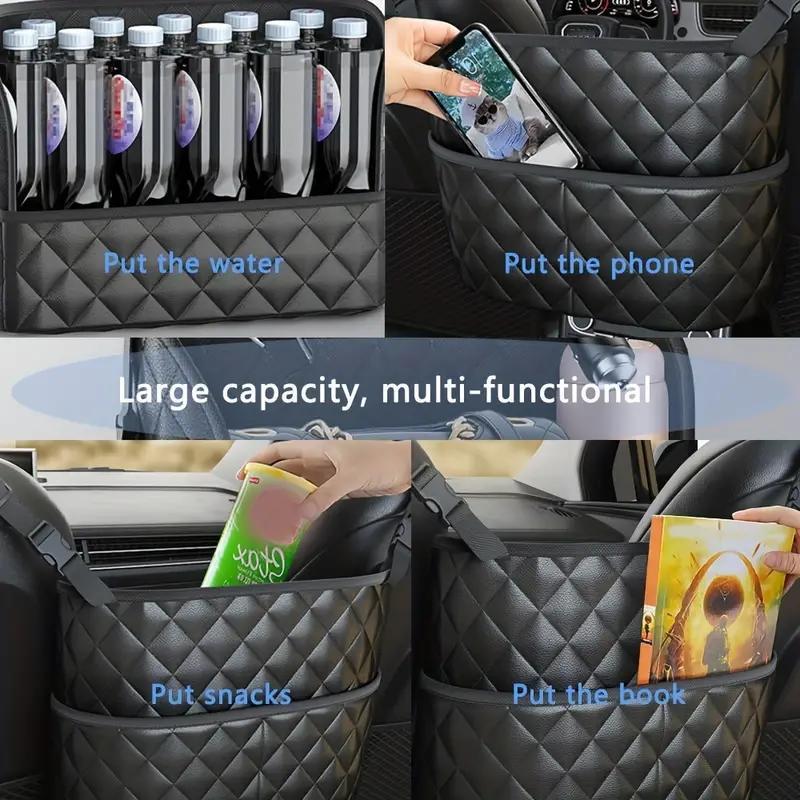 1 шт., автомобильная сумка для хранения, подвесной держатель для автомобильного сиденья, сумка для хранения салфеток, сумка для хранения из искусственной кожи, большая вместительная сумка для хранения