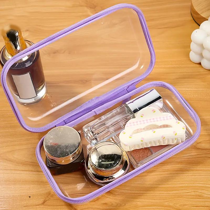 1 шт. Прозрачный пылезащитный косметический чехол, многофункциональный ящик для хранения, дорожная сумка для хранения из ПЭТ, органайзер, аксессуары