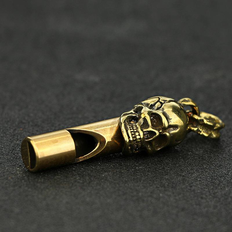 Copper Wild Boar Rhino Eagle Boa Lion Wolf Kirin Lizard Keychain Pendants Outdoor Referee Whistle Vintage Wild Survival Whistles