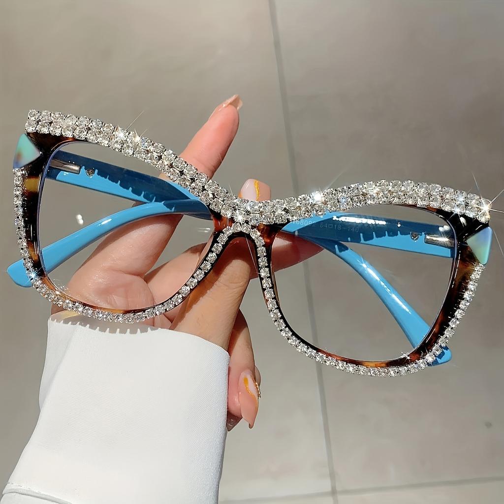 Anti Blue Light Optical Butterfly Glasses Women Luxury Designer Myopia Customize Prescription Reading Eye Glasses Diamond Frame