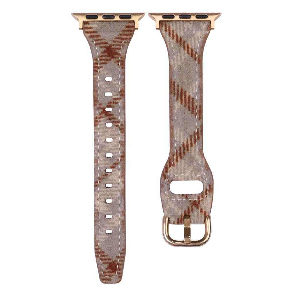 Pattern Design Wool Leather Strap for Apple Watch Ultra 3 2 1 49mm / Series 11 10 46mm / 9 8 7 45mm / SE3 SE2 SE 6 5 4 44mm / 3 2 1 42mm Watch Band