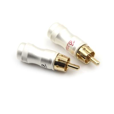 4 шт. позолоченный штекер RCA штекер Hi-Fi аудио кабель аудио видео разъем адаптер