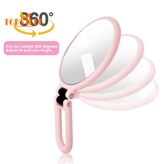 Увеличительное зеркало для макияжа — складная ручка, портативное, 1x15x, стильное компактное, универсальное зеркало для макияжа