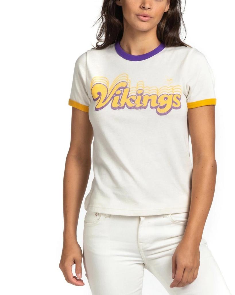 Junk Food Женская ретро футболка с полосками Minnesota Vikings Новая 2XS-2XL