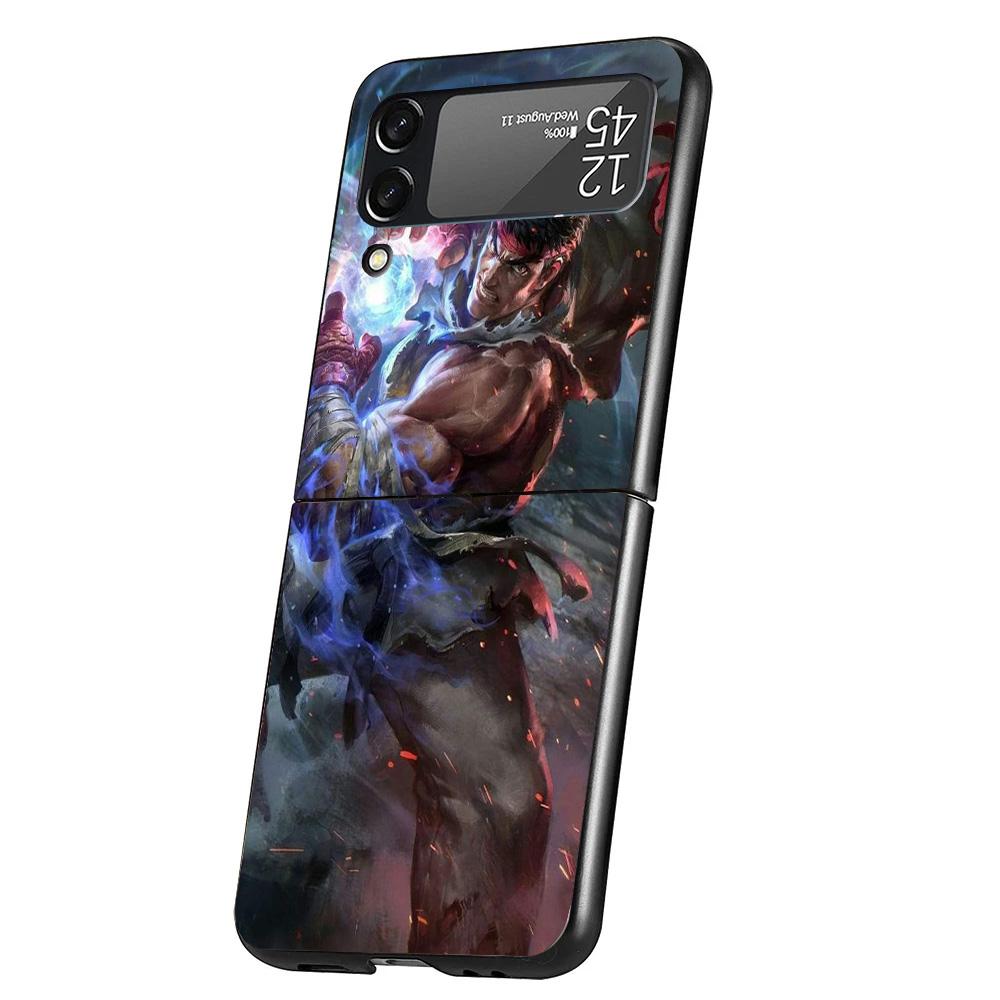 Game S-Street F-FighterS Cover Phone Case For Samsung Galaxy Z Flip 7 6 5 4 3 5G Flip7 Flip6 Flip5 Flip4 Flip3 Black Fundas Shel