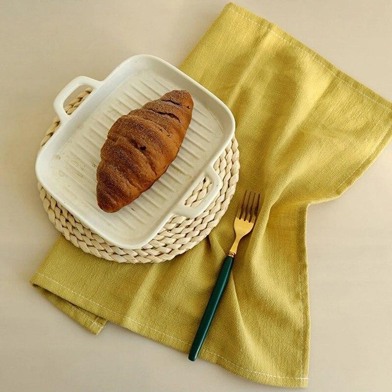 Cloth Table Placemats Heat Insulation Anti-skidding Tea Coffee Cup Coasters For Dining Tables Kitchen Decoration Accessories