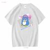 Furby Juniors Кавайная Белая Футболка Свободного Кроя 'Boyfriend Fit' От Goodie С Двумя Рукавами Новая С Биркой S XL винтажная Стиранная Унисекс Мода Эластичная
