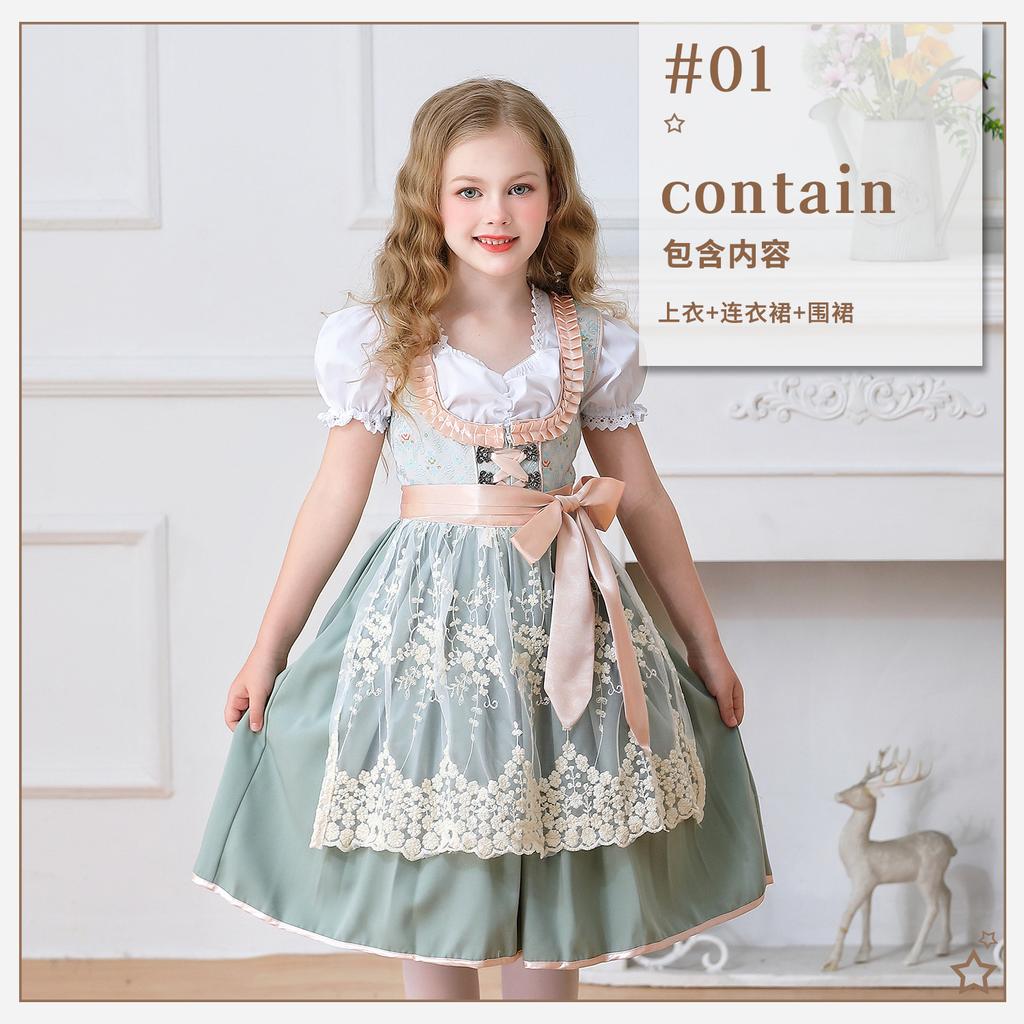 German Oktoberfest Munich Farm Pastoral Dress Carnival Children's Clothing Girls cos Maid Children's Clothing