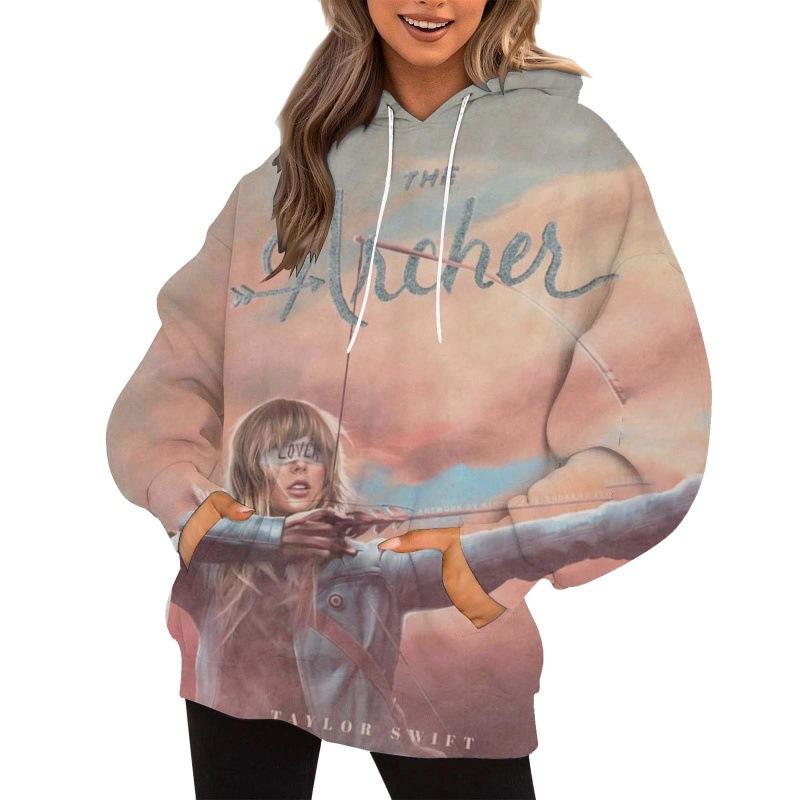 Autumn 3D Taylor Swift Printed Hoodies Fashionable Casual Sports Long Sleeved Men's Hooded Sweatshirts