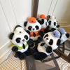 Cute Panda Flower Backpack Cartoon Children's Backpack Lightweight Doll Plush Bag Birthday Gift for Boys and Girls