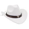 Cow Head Sunscreen Bucket Hat Felt Cowgirl Cap Retro Western Cowboy Hat  Travel
