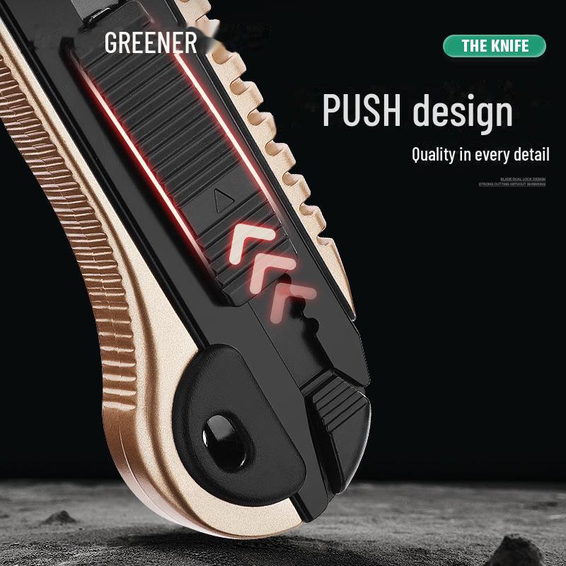 Green Forest Heavy-Duty All-Steel Utility Knife: Industrial-Grade, Thickened, Durable, Large Wallpaper & Paper Cutter