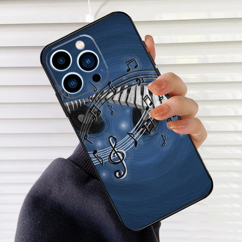 Music Piano Elegant Phone Case For iPhone 17 16 15 14 11 12 13 Pro Max Mini 15 16 Plus 16e 17Air Cover Fundas