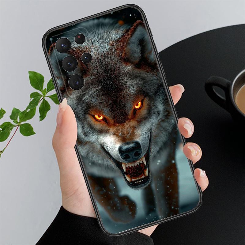 Чехол для телефона Samsung A55 A16 A56 A36 A35 A15 A53 A54 A33 A34 A25 A05S A52 A52S A14 A26 A71 Животное Волк