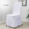 Pleated Elastic Chair Covers Set for Banquet Wedding Hotel Dining Room Seat Slipcovers Washable Durable
