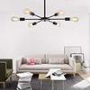 Nordic Living Room Home Modern Simple Dining Room Iron Art Creative Personality Спальня Лампы Industrial Chandelier