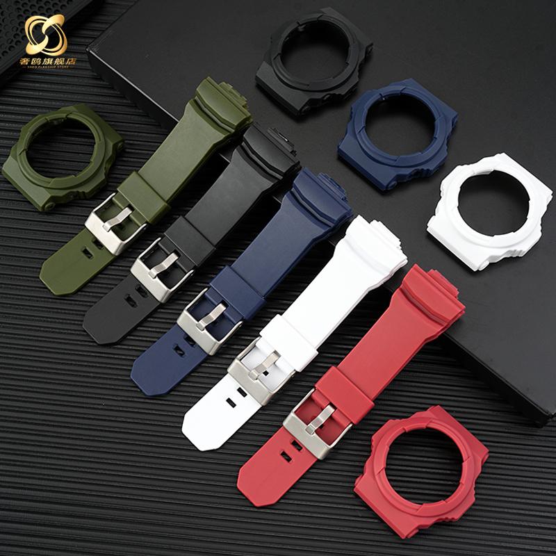 Корпус Часов Ремешок для Casio G-SHOCK GA-150/200/201/300/310/GLX100 Защитная Оболочка Смола Резиновый Ремешок Браслет Аксессуары Инструменты