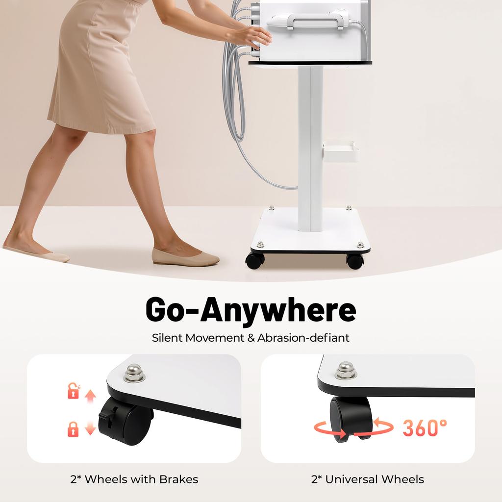 Профессиональная салонная тележка Мобильная станция красоты с запирающимися колесами для хранения косметологического аппарата Салон Парикмахерская