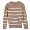 Autumn Striped Knit Sweater Women's Large Size Round Neck Loose Casual Long-sleeved Bottoming Shirt