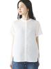 Shirt Back Pleated Blouse FREE [Beams Heart] S/S Women's OFF_WHT