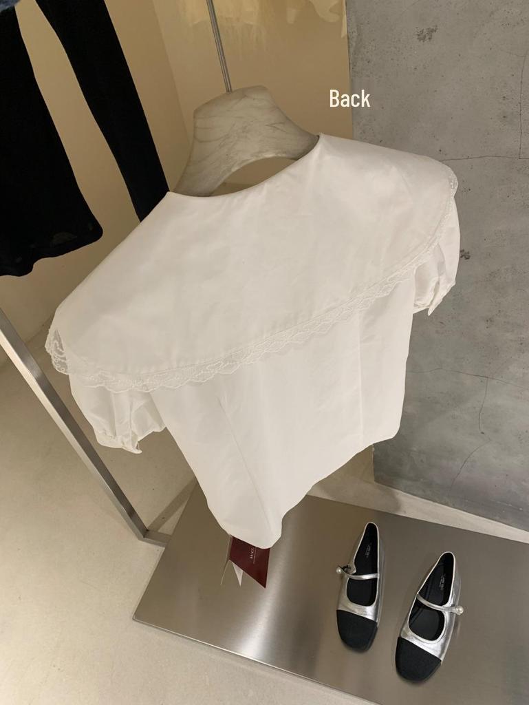 Модная темно-синяя рубашка с коротким рукавом и воротником для женщин Guangzhou Thirteen Hong Весна/Лето