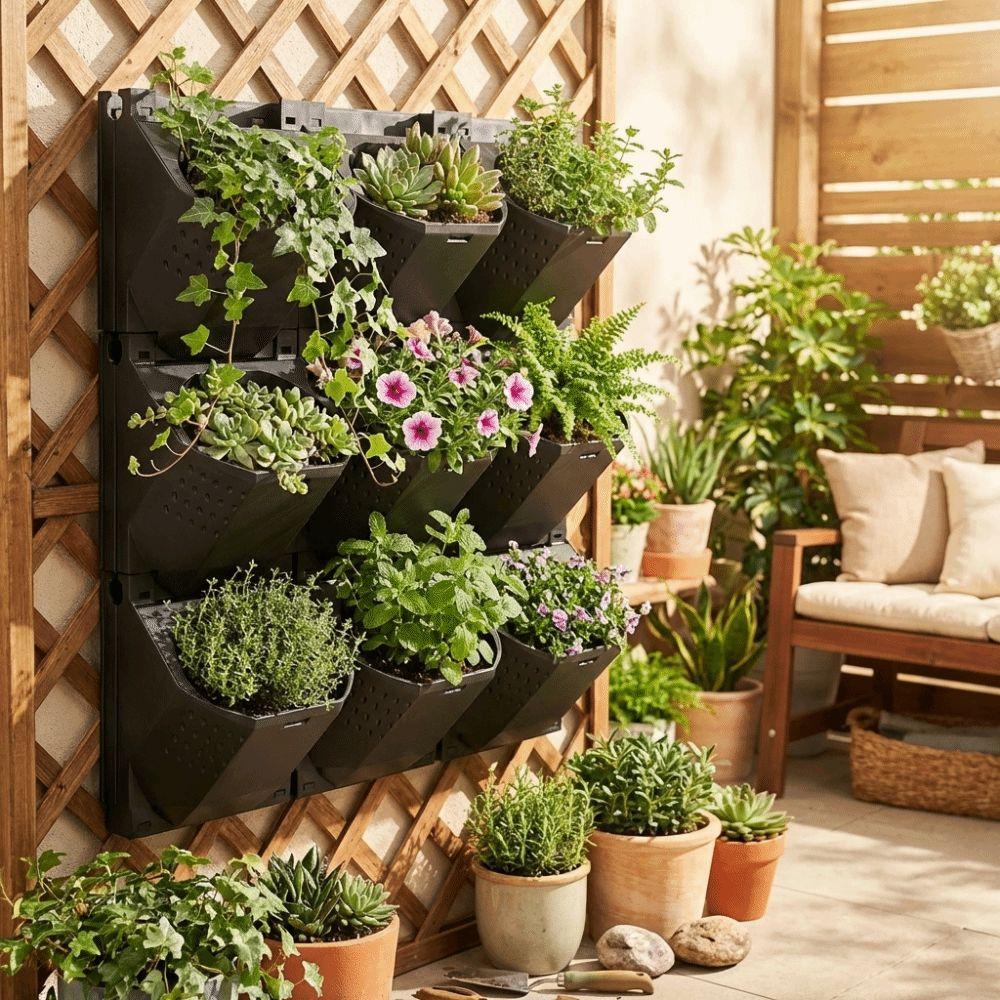 Self Watering Wall Flowerpot Plastic Plants Grow Container Creative Plant Holder  Living Room
