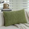 Cream Style Pillow Case Flower Pillow Living Room Sofa Green Rectangular Waist Pillow Bay Window Back Cushion