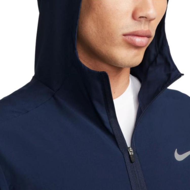 Nike Куртка с капюшоном и застежкой-молнией с логотипом, мужская верхняя одежда, синяя FB7483-451