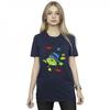 Womens/Ladies Toy Story Christmas Lights Aliens Cotton Boyfriend T-Shirt