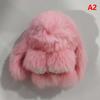 10Cm Mini Fluffy Real Pompon Bunny Keychain Women Girls Cute Plush Rabbit Gift