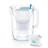 BRITA Water Filter, Jug-Style, PFOS/PFOA Removal Tested, Filtered Water Capacity: 1.26L (Total Capacity: 2.4L), Style Blue, [Official Japanese Product