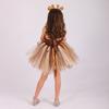Baby Girls Halloween Cosplay Costume Kids Forest Theme Giraffe Cows Tiger Print Tutu Dress Party