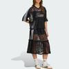 Adidas Originals Lace Comfortable Fashion Sports Short Sleeve Football Jersey Women Tops Black KD2276