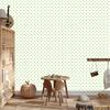 White and lime dots wallpaper for living room and bedroom 50x1000