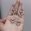 Y2K Heart Earrings, Hypoallergenic Dangle Earrings, Hollow Thorn Cute Earrings, Statement Jewelry