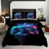 3Pcs Game Controller Pattern Bedding Set, 1 Duvet Cover And 2 Pillowcases, For Teenagers And Adult'S Bedroom, Birthday Gift