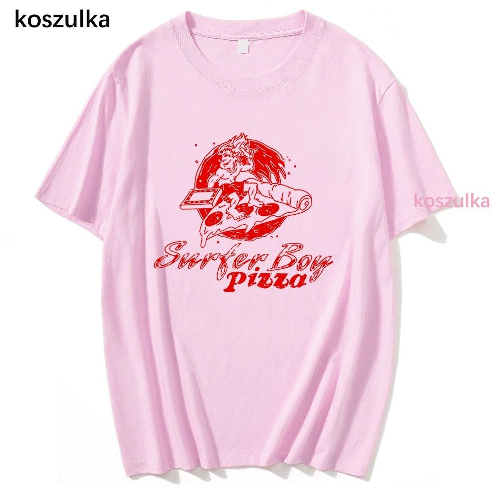 Unixes Classic Surfer Boy Pizza T-shirt Cotton T Shirt Summer T Shirts 2022 Tops Unisex T-Shirts Women Sweatshirts Unisex