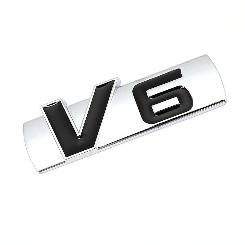 3D Стикер-эмблема Логотип V6 для автомобиля Значок Авто V6 Стайлинг