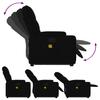 Massage Recliner with Rising Function Black Fabric