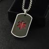 Прямоугольные жетоны для собак с медицинскими символами, мужское ожерелье с подвеской из титановой стали (с цепочкой)