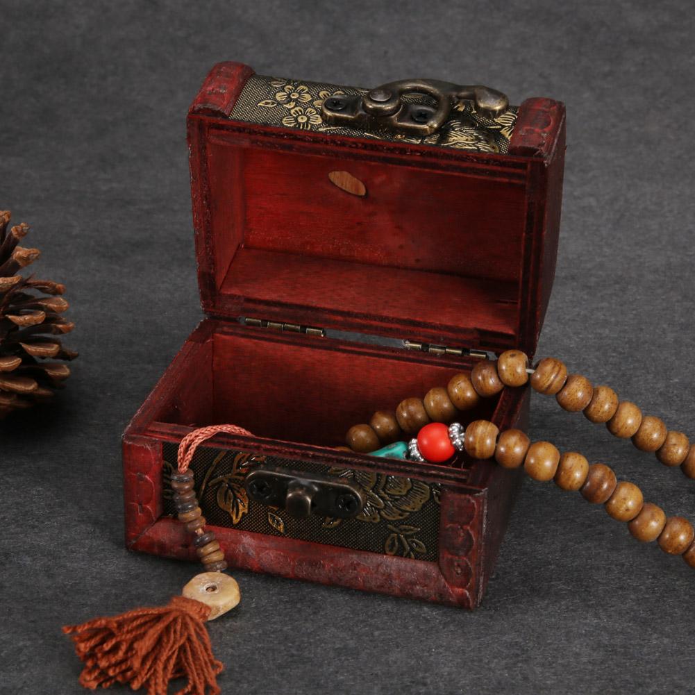 Vintage Style Wooden Box Display Decoration Wood Storage Box for Candy Jewelry Ornaments