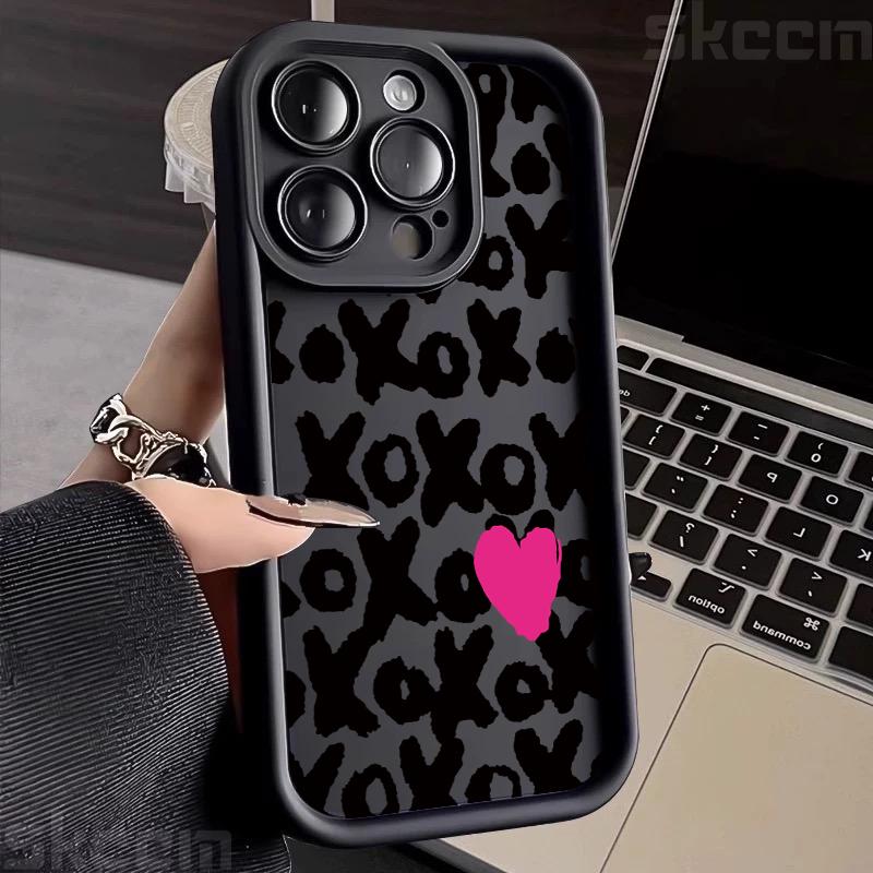 Black Lips Kiss Print Silicone Soft Case For Samsung Galaxy S25 S24 Ultra S23 S22 Plus S21 S20 FE A55 A54 A15 A35 Cover